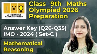 Celebrity Class 9th Maths Olympiad 2026 Preparation/PYQs/ Answer Key Set C IMO 2024-25/Q26- Q35 Net Worth