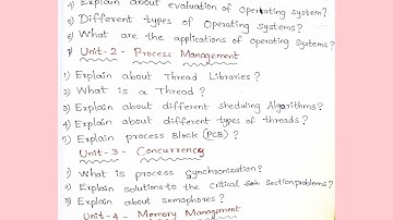#degree 4th sem computers paper-5 Operating Systems *Important Questions*#important#question#public