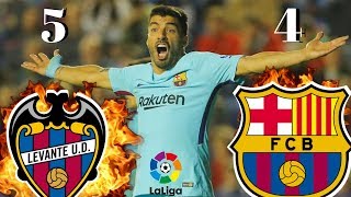 Levante vs barcelona 5-4 reaction | no invincible season messi magic