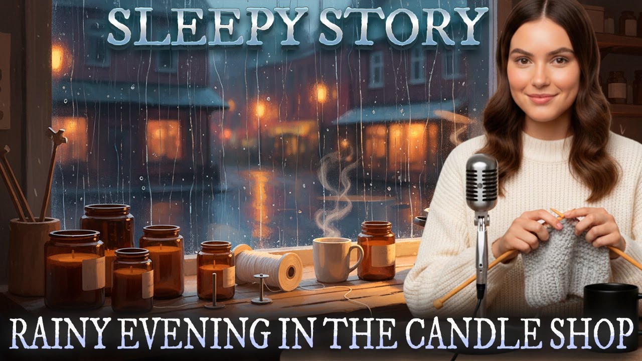 Rainy Autumn Candle Workshop Sleep Story | Cozy Bedtime ASMR + Rain Sounds