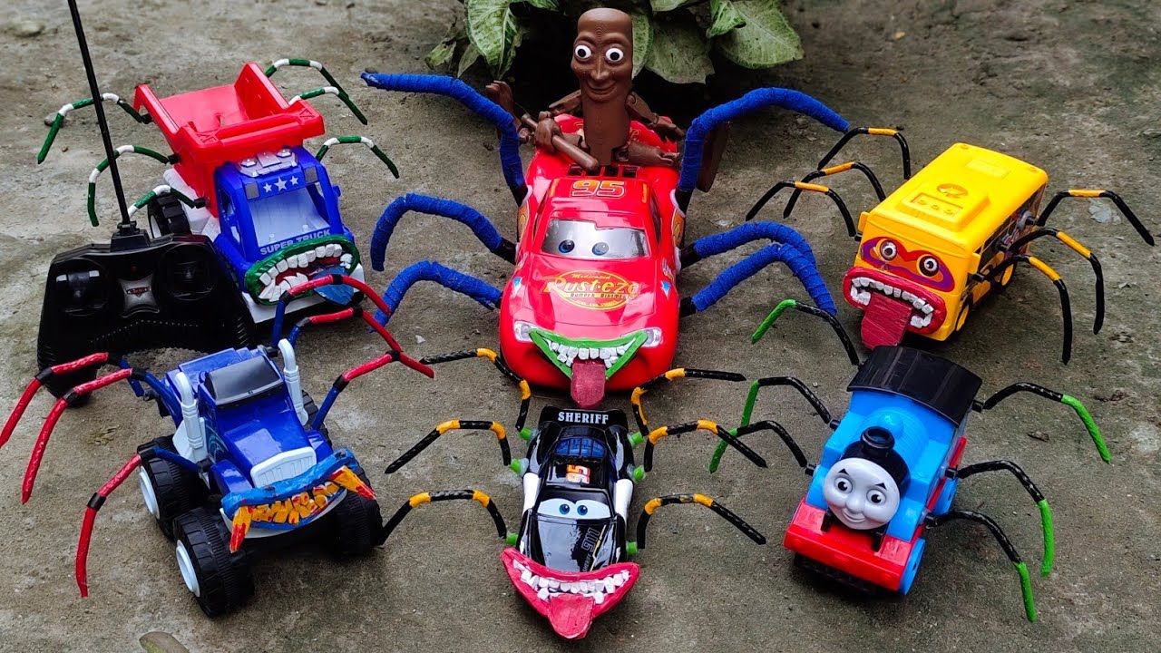 Upgrade RC Lightning McQueen Laba-laba, Bus Tayo Eater, Blaze Monster, Kereta Api Thomas and Friends