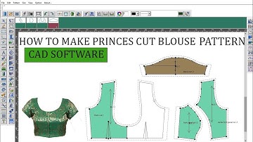 how to make princess blouse pattern making |   blouse pattern in Cad software.