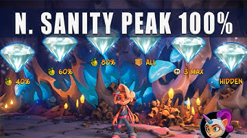 Crash Bandicoot 4 N Sanity Peak All Gems, Hidden Gem, and All Crates - Present Day