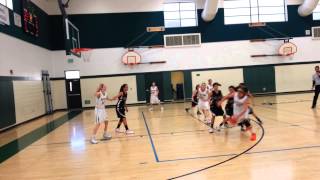 Kymaya Wallace  playing aganist Buljan Middle School -17 points 8 rebounds -