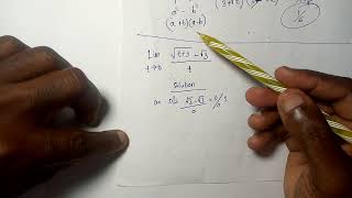 University Calculus I Video 13 Methods of Evaluating Limits Rationalization Example