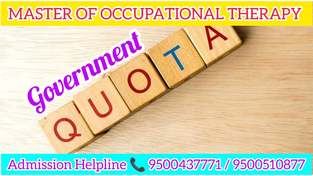 MASTER  OF OCCUPATIONAL THERAPY COURESE DETAILS TAMIL