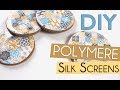 Créer des sous verres en pâte polymère à l'aide de silkscreens avec Fancy Puppet - DIY déco Polymère