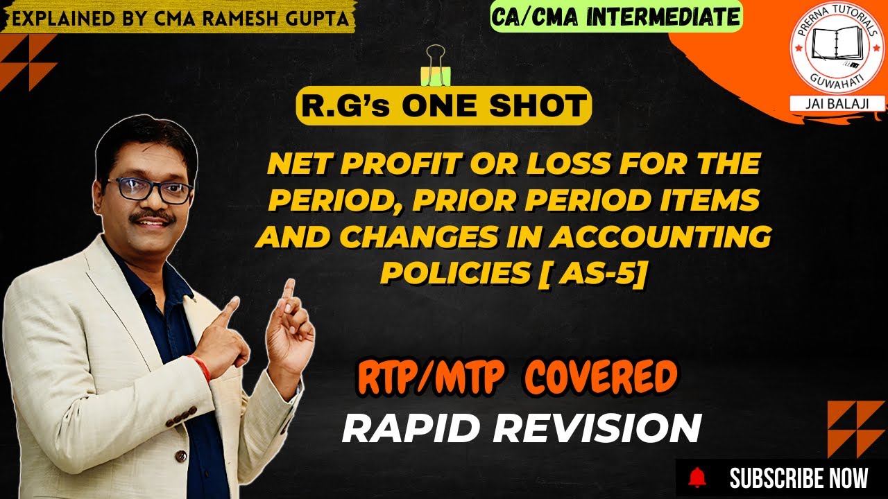 AS 5 One Shot 🔥| Ramesh Sir II NET P/L,PRIOR PERIOD ITEMS &CHANGES IN ...