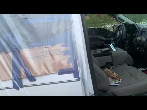 Broken window CHEAP temporary fix (very little wind noise)