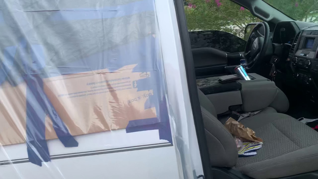 Broken window CHEAP temporary fix (very little wind noise)