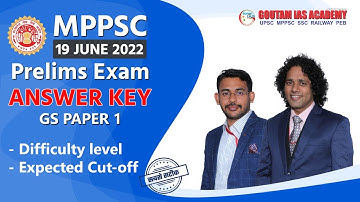 MPPSC Answer Key | 19 June 2022 | Prelims Exam Detailed Analysis & Cut-Off Discussion