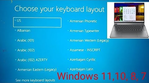 Choose your keyboard layout windows 11 Dell 153000
