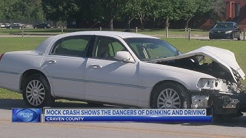 Mock crash shows dangers of drinking, driving