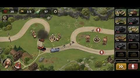 WWII Defense: RTS Army TD game Level 11 Easy (mobile)