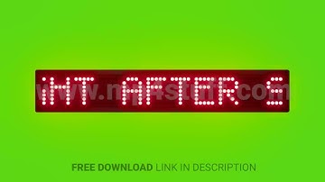 Use Torch or Light After Sunset for Safety Scrolling Red Dot Matrix LED Text Animation on Green Scre