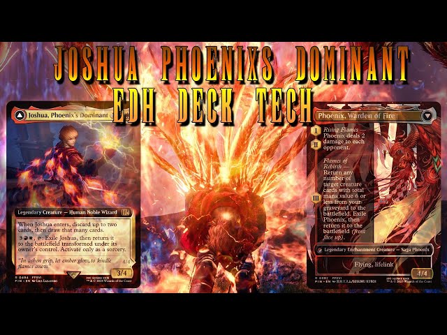 joshua mtg card Joshua, Phoenix's Dominant // Phoenix, Warden of Fire [397] [Borderless]  [Character] [FINAL FANTASY] [Foil]  Face to Face Games