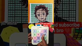 Making "TANJIRO" With Cubes 🥶😱 #viral #rubikscube #shorts #youtubeshorts #pkcuber