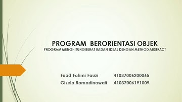 TUGAS BESAR JAVA OOP-menghitung berat badan ideal method abstract