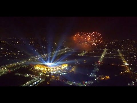 自由飛翔空拍 2017台中洲際棒球場跨年煙火/畫質請設定1080