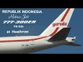 Republik Indonesia (Garuda 1969-1985 - Retro-Jet) Boeing 777-300ER {PK-GIG} at London Heathrow