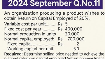 Pricing Decision | Target ROI Pricing | Part - 2 | Accounting for... | MBS 3rd Sem. | TU Guide |