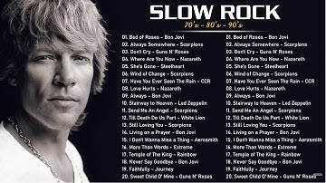 HARD ROCK 80S 90S - Guns & Roses, Bon Jovi, Def Leppard, Aerosmith, White Lion | NON-STOP PLAYLIST