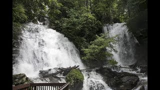 See rare double waterfall in north Georgia at Anna Ruby Falls