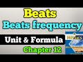 Beats and beats frequency chapter 12 acoustic class 11 New physics book | formula and unit of beats