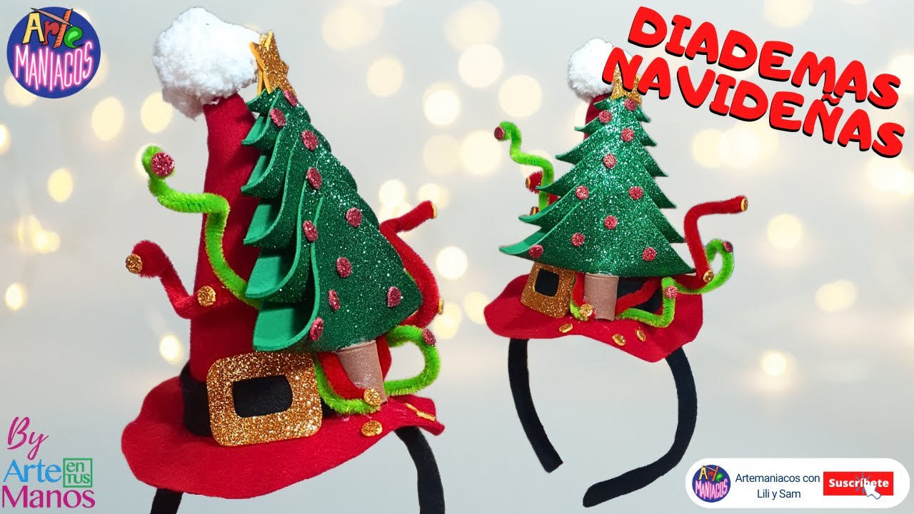 🔴Haz Hermosas DIADEMAS NAVIDEÑAS En Fieltro y Foami, Regala, Vende en esta NAVIDAD