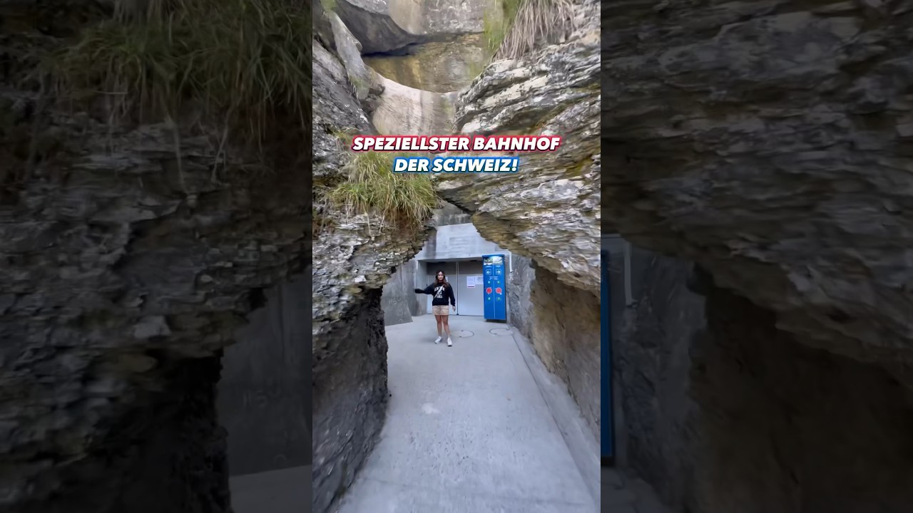 Zugstation in einer Felswand! 🚊🇨🇭