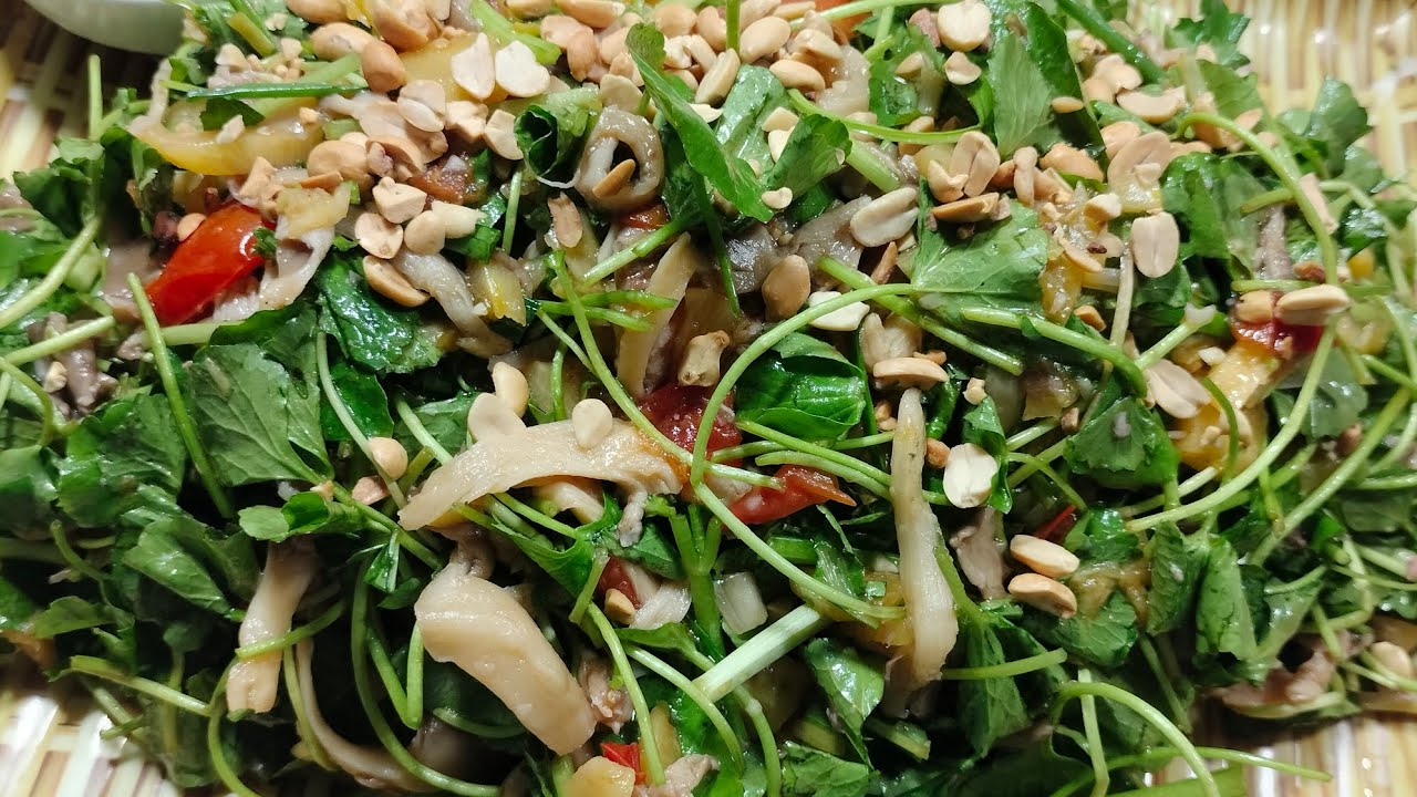 gỏi rau má chay, món ngon mỗi ngày - YouTube