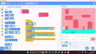 How to make Geometry Dash plat from Robtop Games on Scratch  #school screenshot 3