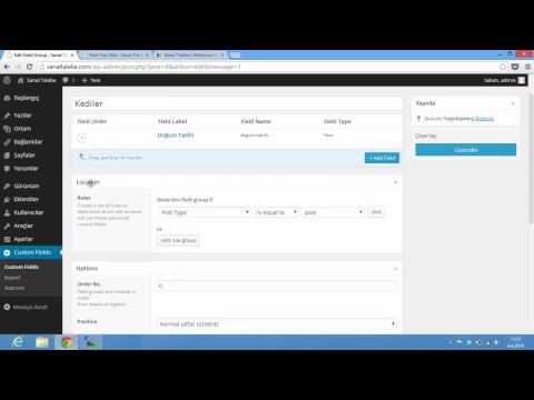 Advanced Custom Fields Kullanımı (ACF) - WordPress Dersleri