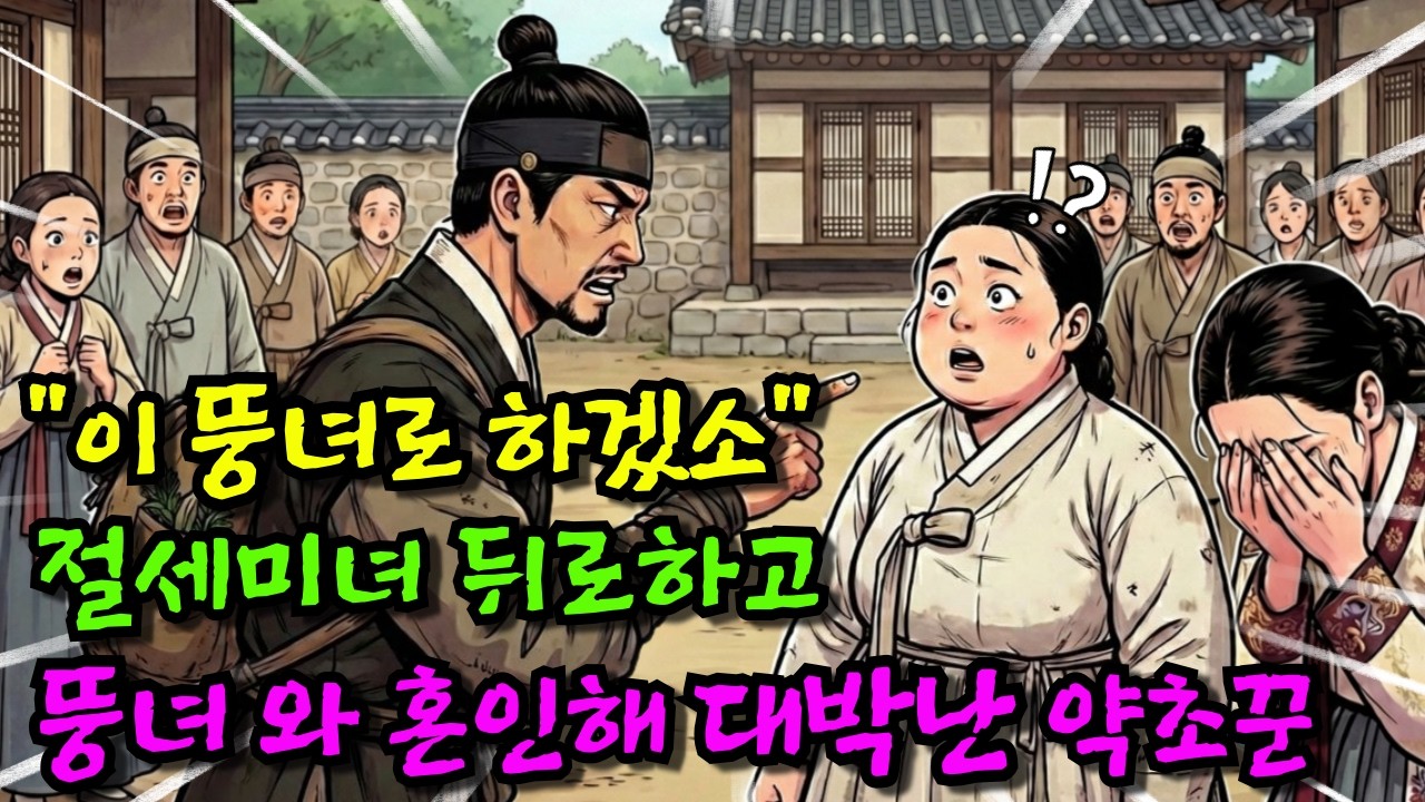 절세미녀 뒤로하고 뚱녀와 혼인해 대박난 지혜로운 약초꾼 | 야담 옛날이야기 오디오북 수면동화 전설 민담