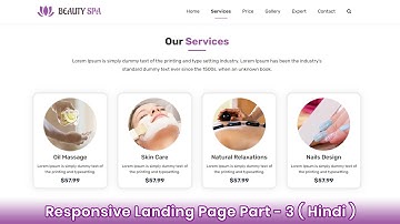 Responsive Landing Page Using HTML CSS jQuery And Bootstrap 4 | Responsive Web Design ( Part-3 )