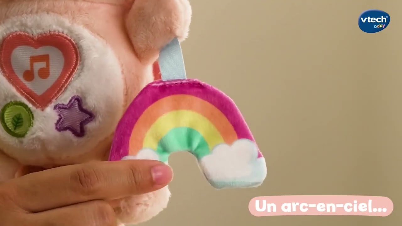 VTech Eliott Bébé Axolotl Musical – Peluche Interactive Sensorielle Dès 3 Mois, Sons, Mélodies & Textures D'Éveil, Anneau Poussette, 91% Recyclé