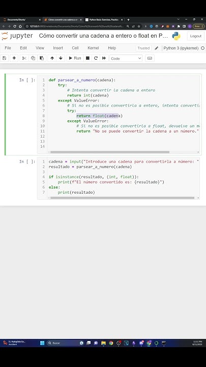 ¿Cómo convertir una cadena a entero o float en Python? - YouTube