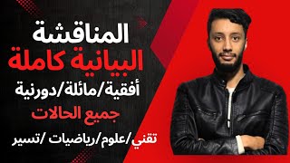 المناقشة البيانية _(أفقية/مائلة/دورنية) _جميع الحالات_جميع الشعب العلمية المشتركة _بكالوريا 2025