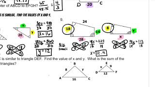 ADV Similar Triangles - Similar Polygons Practice