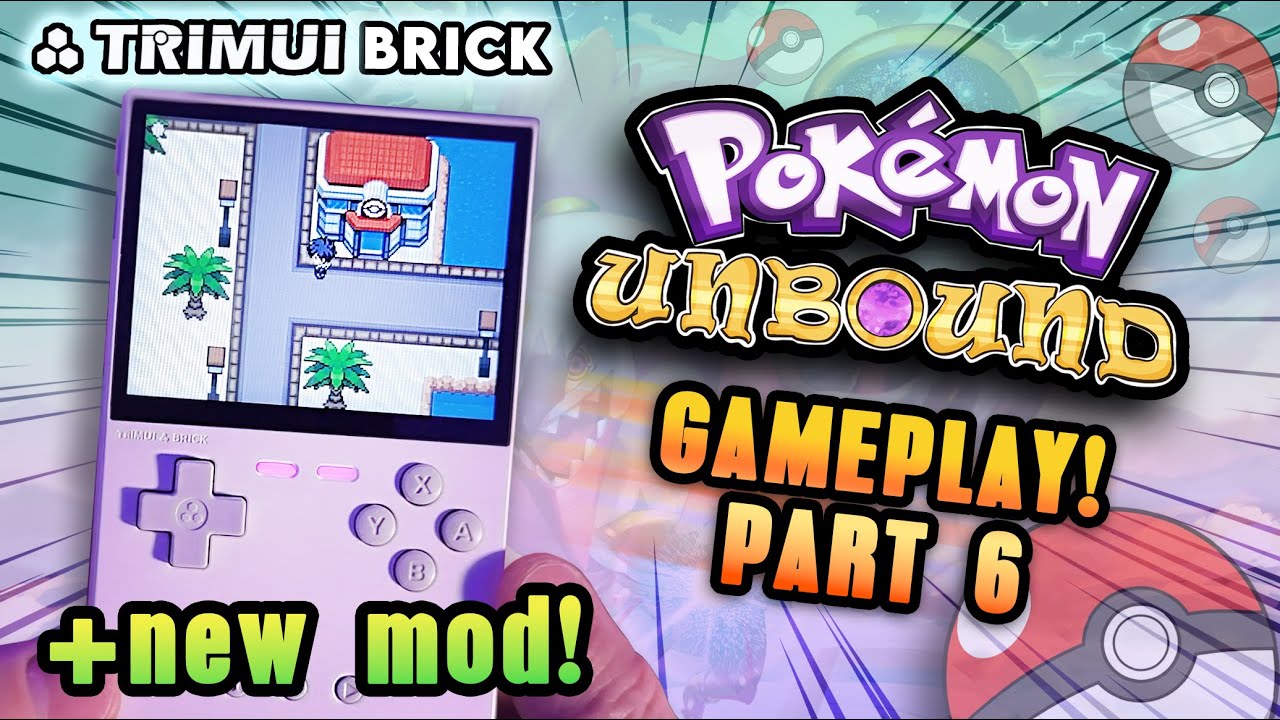 TRIMUI BRICK | Pokémon Unbound Gameplay | Part 6 (New Mod Showcase!)