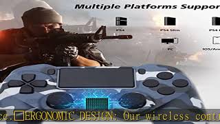 2 Pack Wireless Controller for PS4,YsoKK Wireless Remote Control Compatible with Playstation 4/Slim