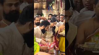 Man of Masses #JrNTR and his wife Lakshmi Pranathi bless the newly wedded couple! ✨😍 #NarneNithiin