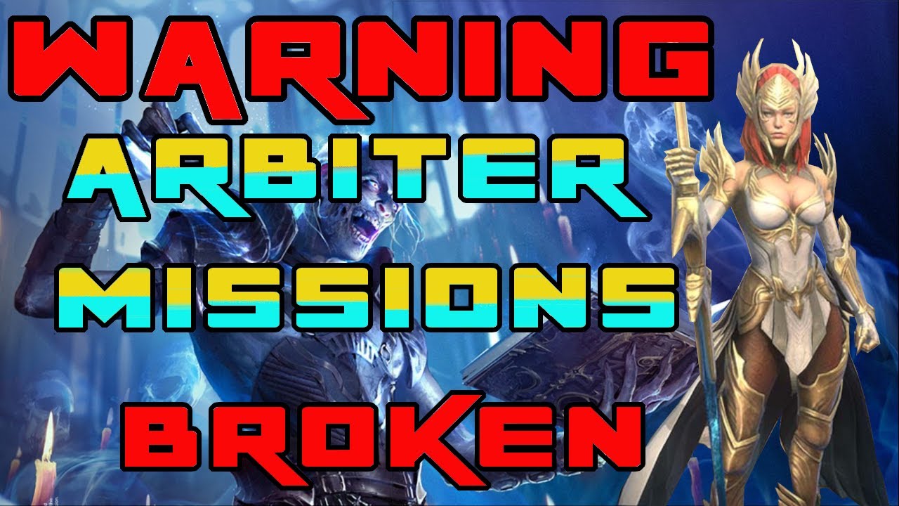 Warning Arbiter missions broken - YouTube