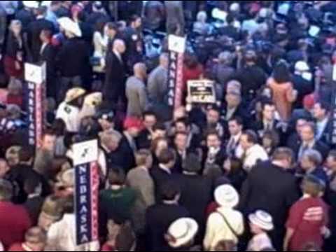 Mike Huckabee with a Delegate from Alabama Dean Br...