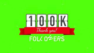 100k followers, Thank You, social sites post. Thank you followers congratulation card. Motion