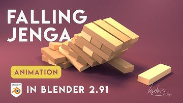 Falling Jenga | Animation | Blender 2.91