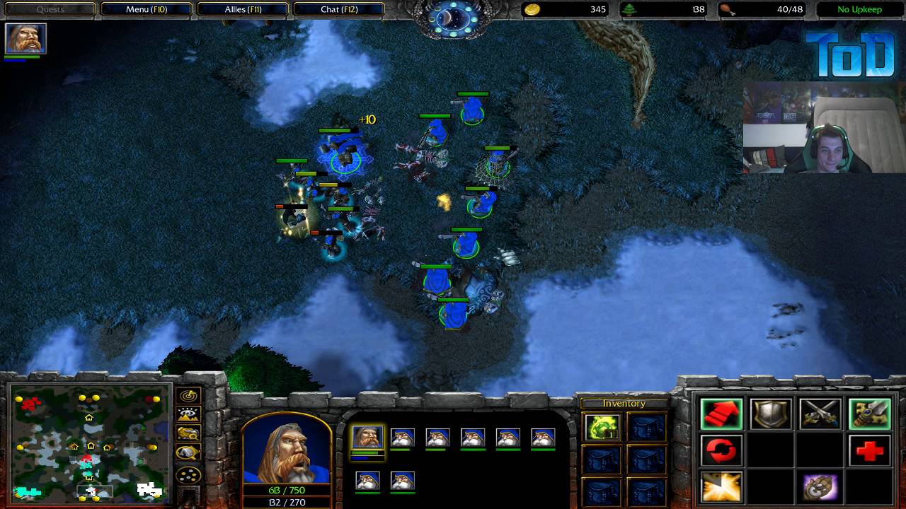 Warcraft III #57 ToD & Grubby 2v2 vs NightElf&Undead (Avalanche)