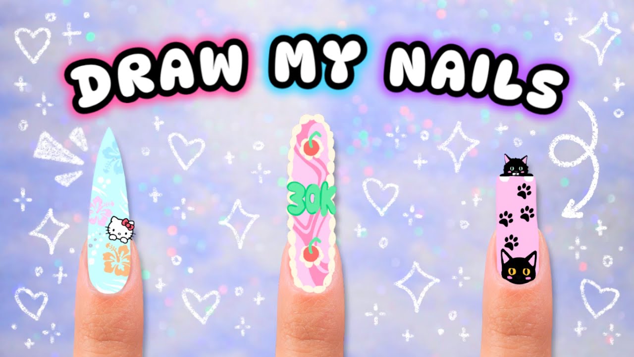 ⋆˚₊🎨 Subscribers Draw my Nails!!! 🌈 Episode 5 🖍️₊˚⋆