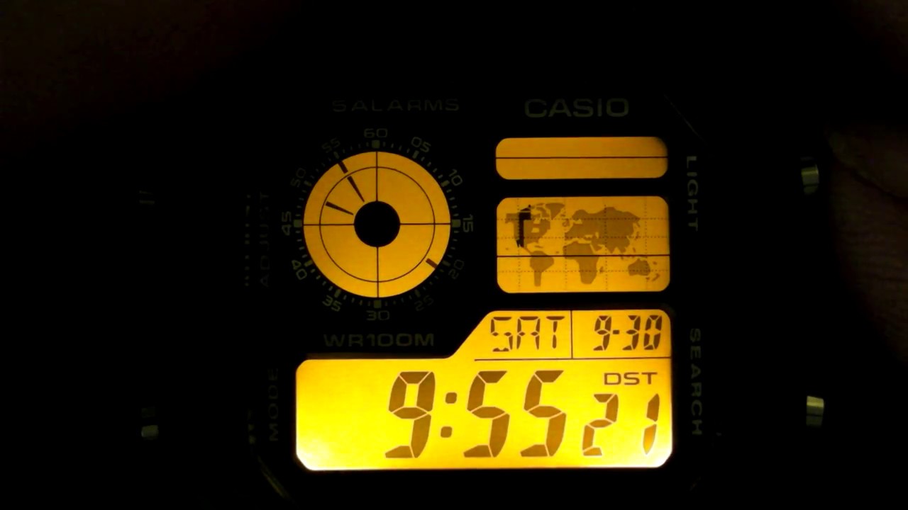 casio ae1200 light