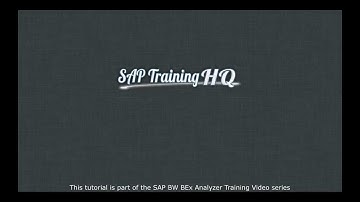 Starting The SAP BEx Analyzer